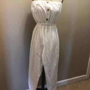 Forever 21 white beach pantsuit